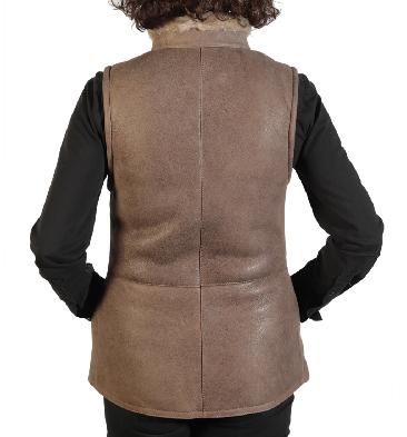 SL12651 - Ladies Nappalamb Sheepskin Gillet Sand